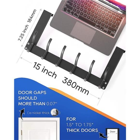 Over The Door Hooks, No Assembly Required Door Hanger Hook - Picture 4 of 14
